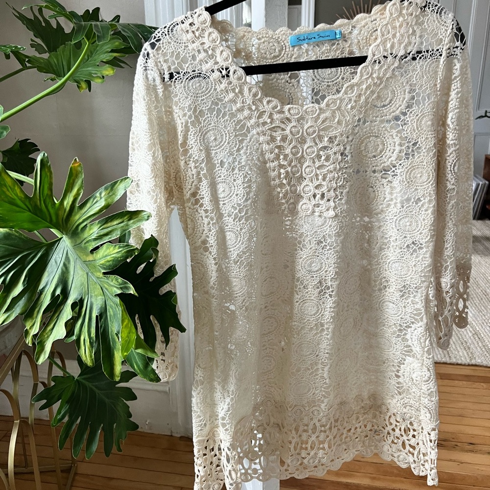 Adorable Lace Beach Cover-Up